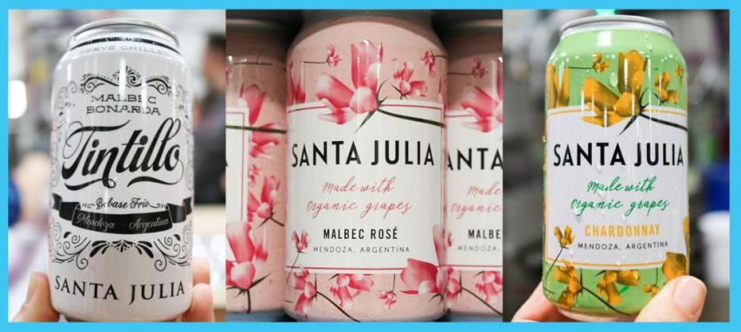 Bodega Santa Julia presentó sus vinos en lata