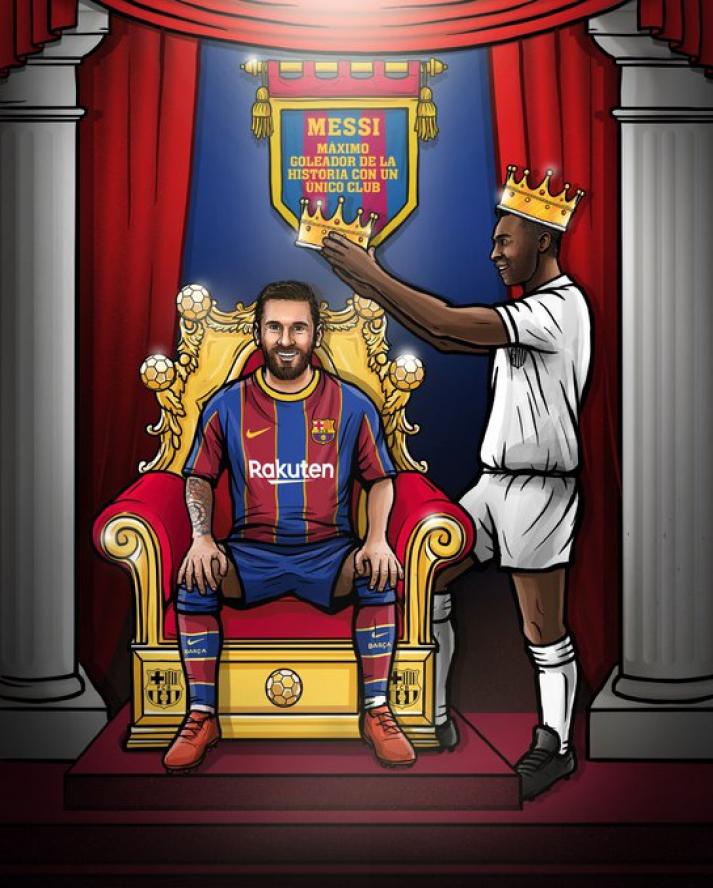 Messi llegó al récord de Pelé