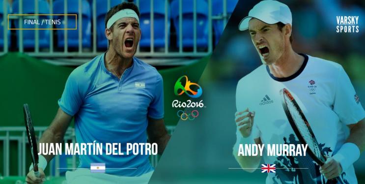 Del Potro va por la medalla de oro ante Andy Murray