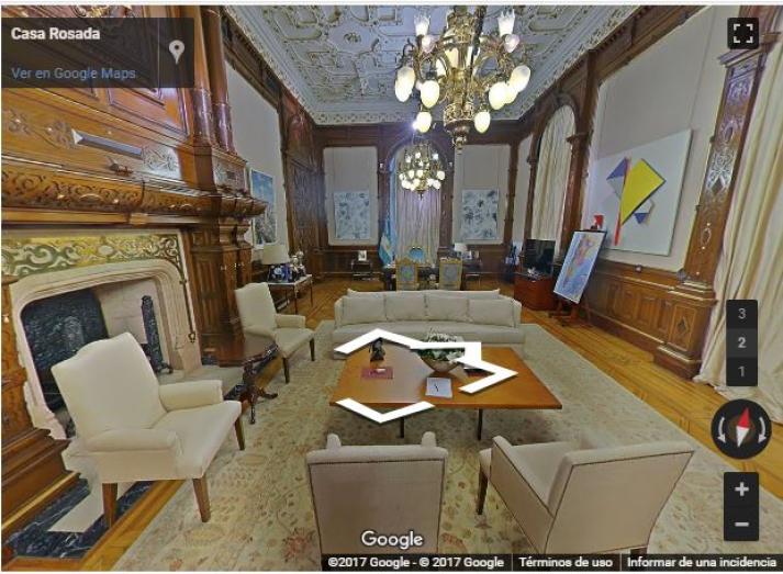 Google Street View  te deja ver la Casa Rosada