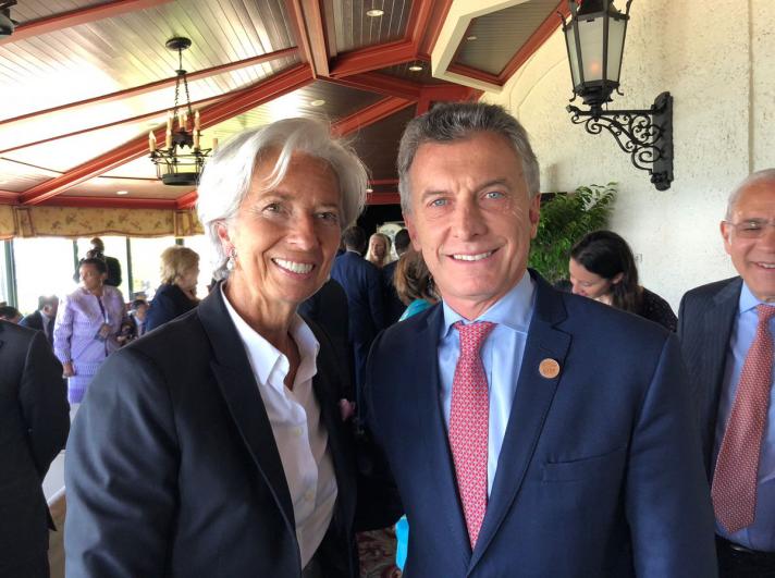El encuentro de Macri y Lagarde