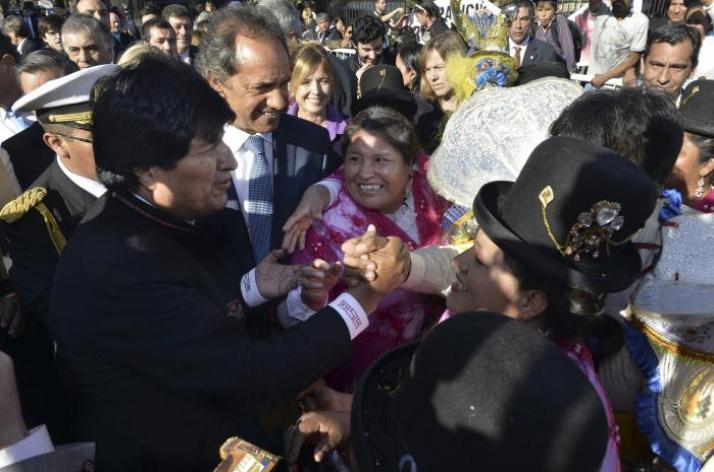 Scioli recibió a Evo Morales