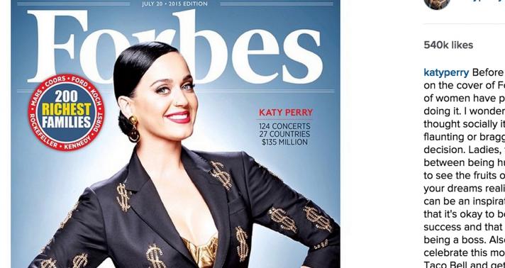 Katy Perry, la famosa mejor pagada del año