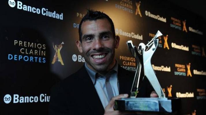 Tévez recibió el Premio Clarín