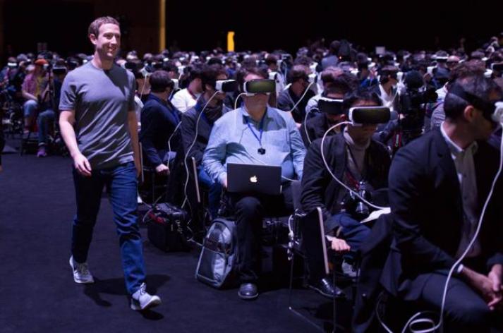 La inquietante foto de Mark Zuckerberg en el MWC que anticipa un futuro distópico