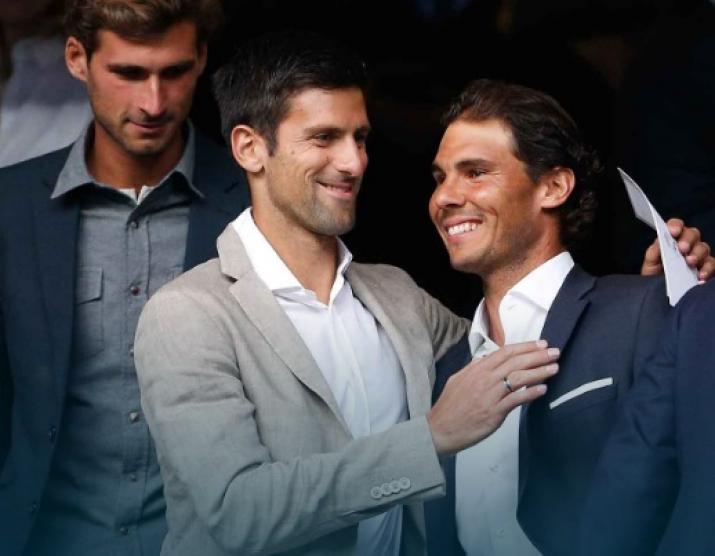 Nadal y Djokovi en la semifinal de Madrid