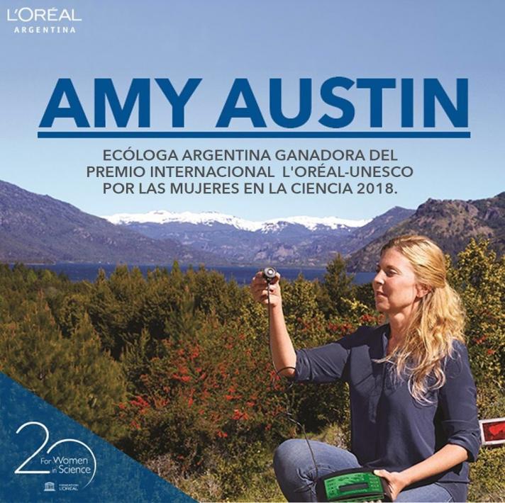 Amy Austin, científica del CONICET, recibió el Premio L Oréal