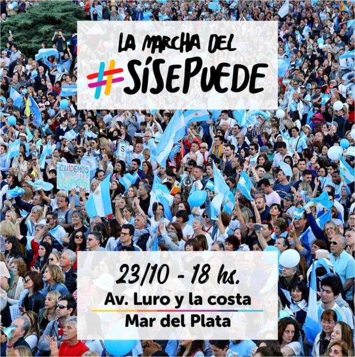 La marcha del "Sí, se puede" en Mar del Plata 