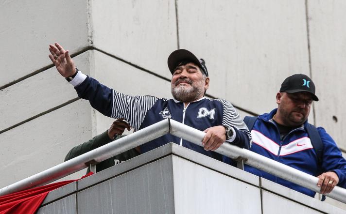 Maradona y la fiesta en Rosario