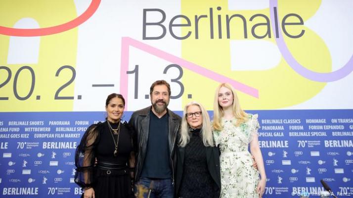 Javier Bardem y Salma Hayek en la Berlinale
