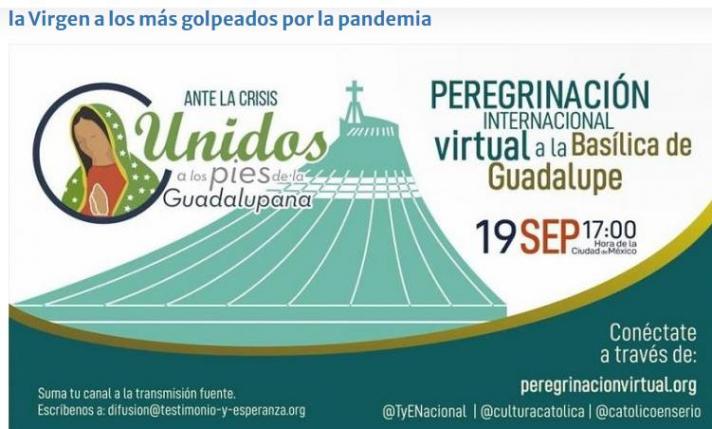Peregrinación virtual a la Basílica de Guadalupe